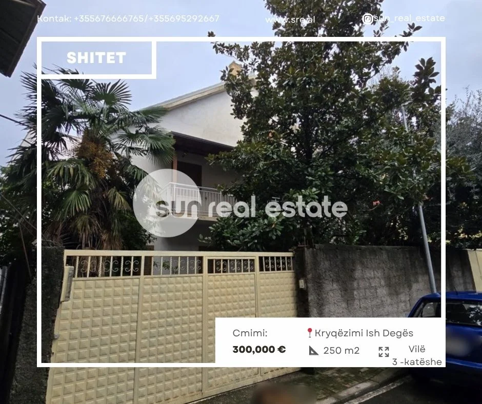 Shkoder, shitet Vile 3 Katshe Kati 0, 250 m² 300.000 € (ISH DEGA)