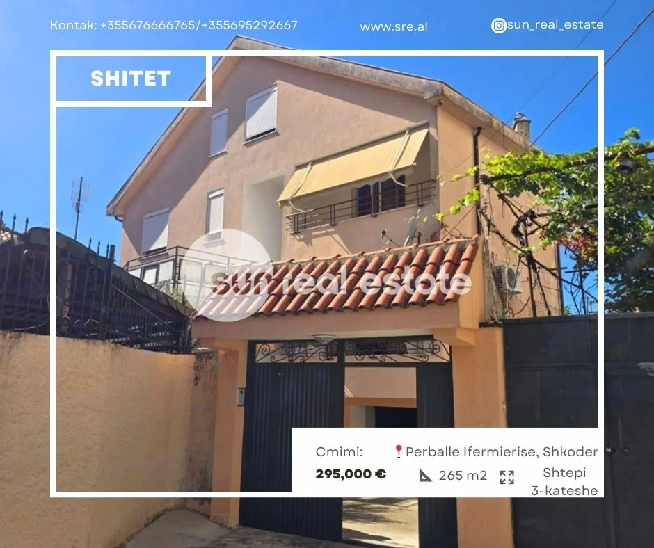 Shkoder, shitet Vile 3 Katshe Kati 0, 265 m² 295.000 € (PERBALLE INFERMIERISE)