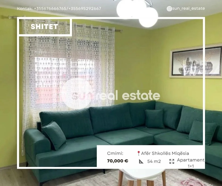 Shkoder, shitet apartament 1+1 Kati 5, 54 m² 70.000 € (AFER SHKOLLES MIQESIA)