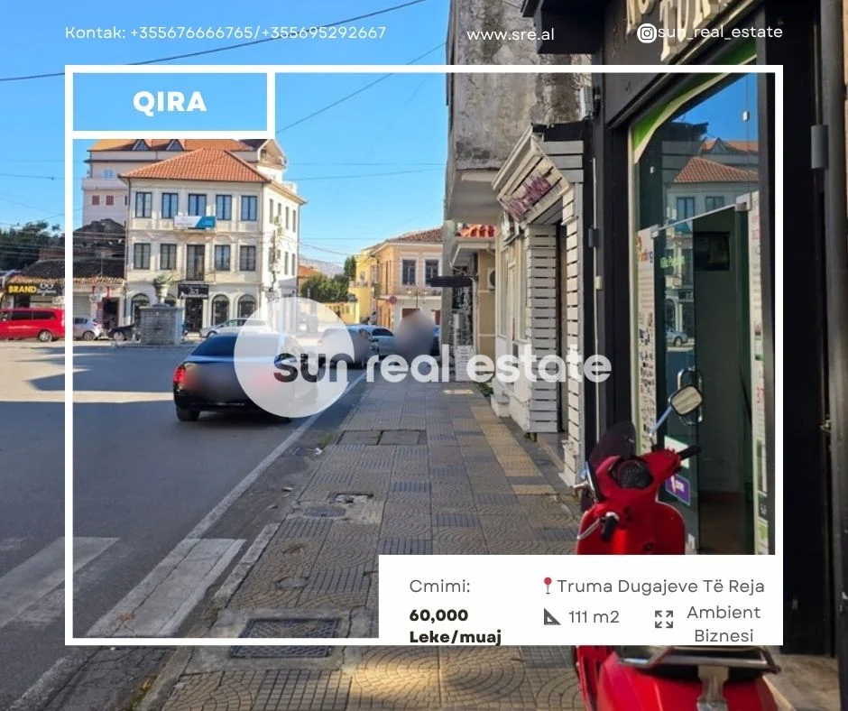 Shkoder, jepet me qera ambjent biznesi Kati 0, 111 m² (TRUMA DUGAJEVE TE REJA)
