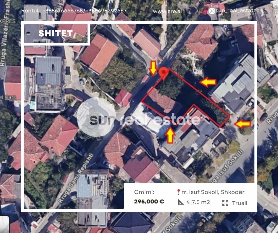 Shkoder, shitet truall , 417 m² 295.000 € (RR. ISUF SOKOLI)