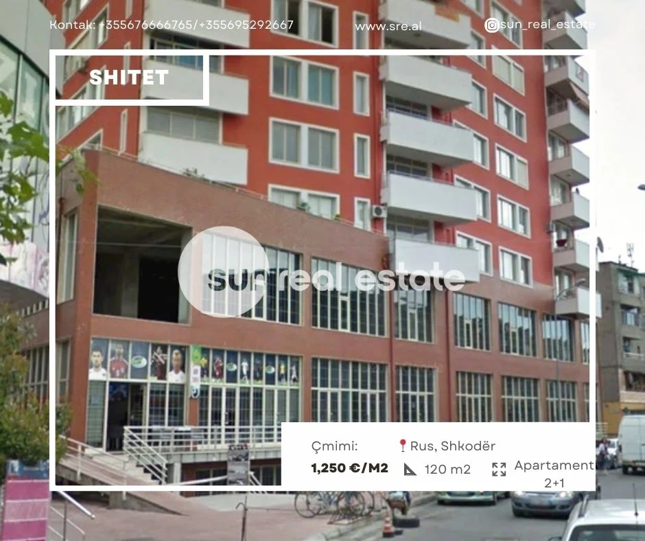 Shkoder, shitet apartament 2+1+Ballkon Kati 2, 120 m² 150.000 € (RUS)