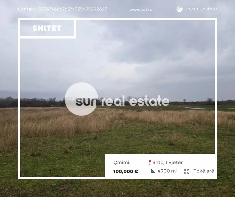 Shkoder, shitet toke , 4.900 m² 100.000 € (SHTOJ I VJETER)