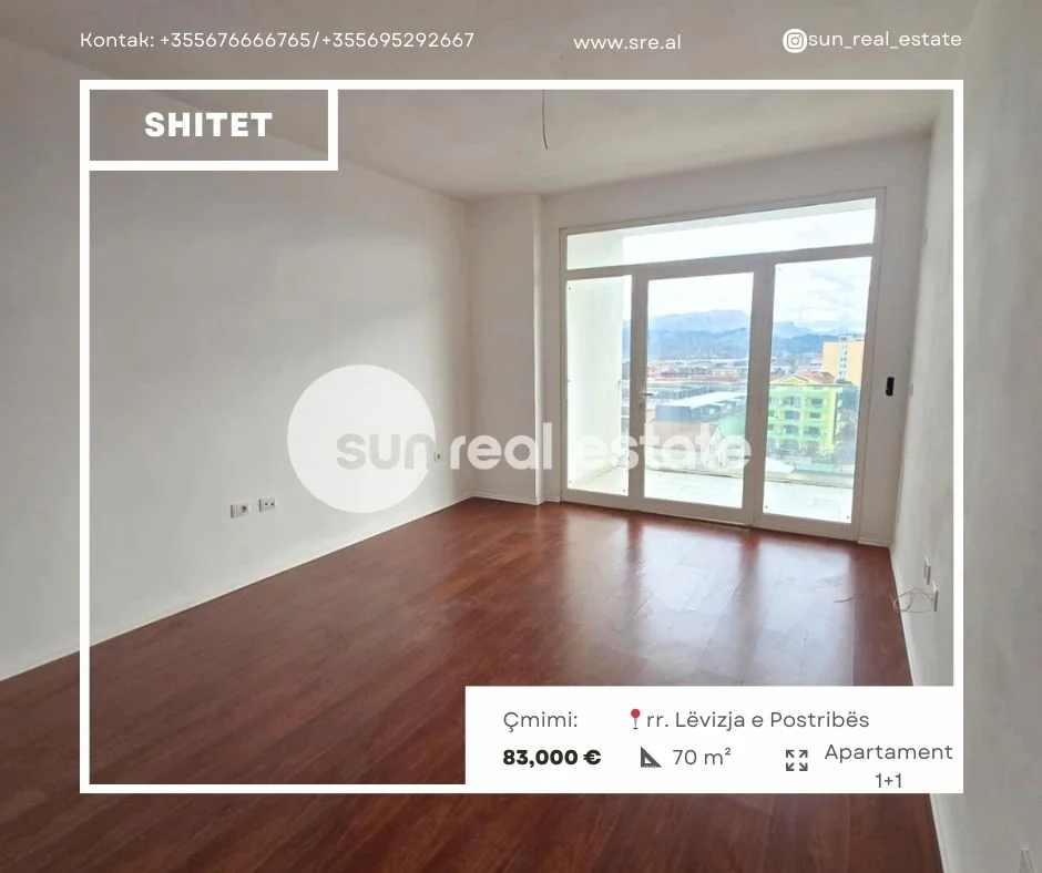 Shkoder, shitet apartament 1+1+Ballkon Kati 7, 70 m² 83.000 € (AFER POLICISE)