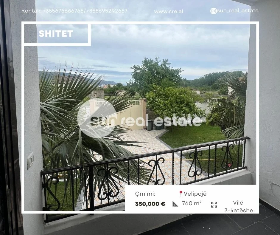 Velipoje, shitet Vile 3 Katshe Kati 0, 760 m² 350.000 € (VELIPOJE)