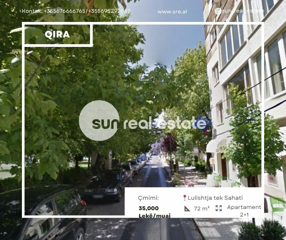 Shkoder, jepet me qera apartament 2+1+Ballkon Kati 2, 72 m² (LULISHTJA TEK SAHATI, SHKODER)