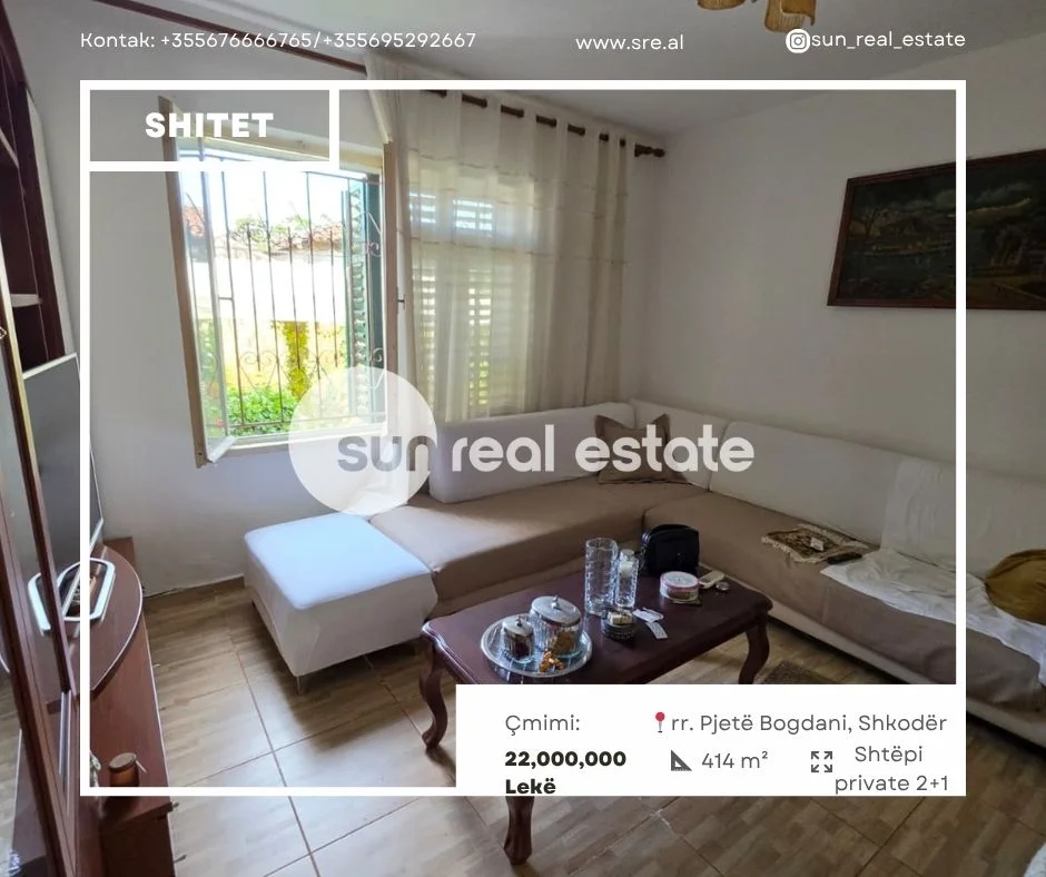 Shkoder, shitet shtepi 2+1 Kati 1, (RR. PJETER BOGDANI)