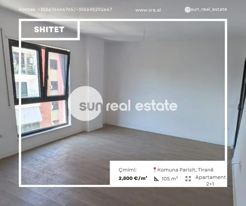 Tirane, shitet apartament 2+1+Ballkon Kati 4, 105 m² 294.000 € (KOMUNA PARISIT)