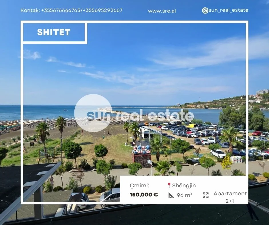 Shengjin, shitet apartament 2+1+Ballkon Kati 2, 96 m² 150.000 € (SHENGJIN)