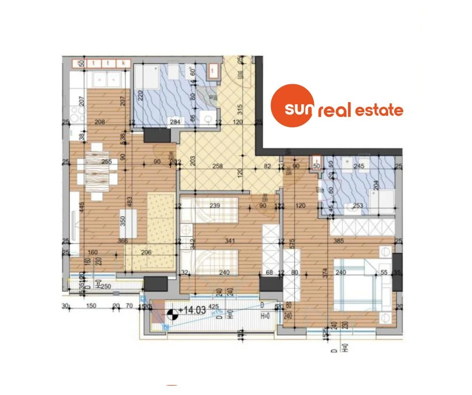 Tirane, shitet apartament 2+1+Ballkon Kati 3, 103 m² (LAPRAKE)