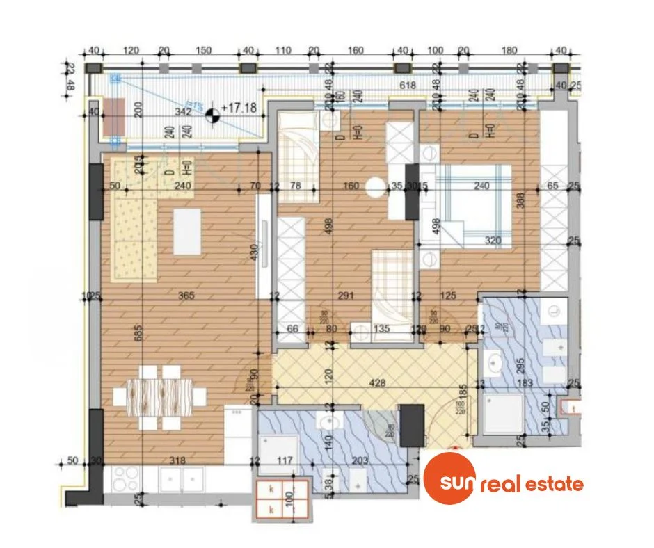 Tirane, shitet apartament 2+1+Ballkon Kati 4, 107 m² (LAPRAKE)