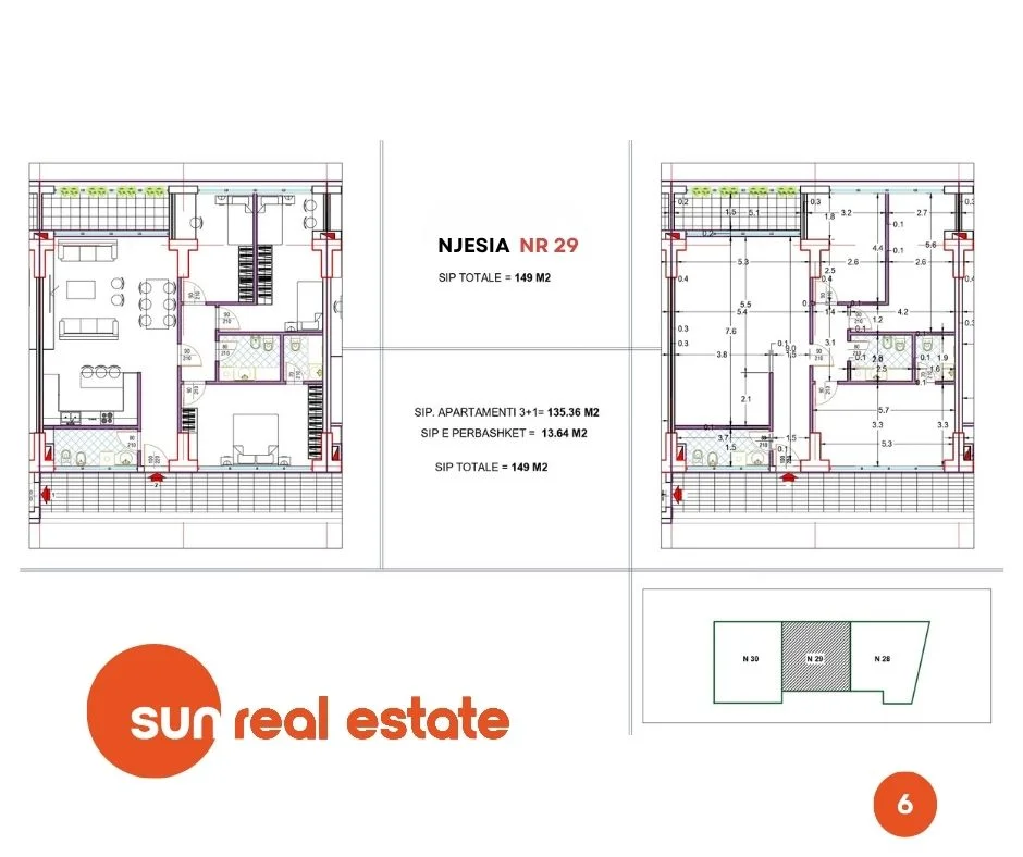 Shkoder, shitet apartament 1+1+Ballkon Kati 7, 72 m² (QENDER)