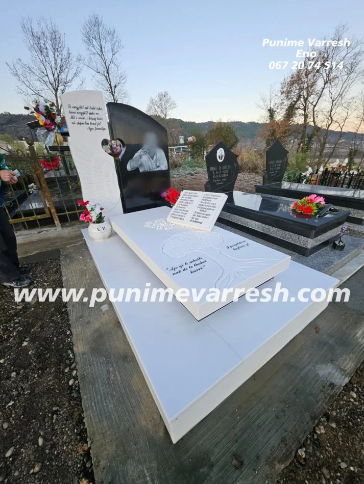 Tirane, ofroj Varr Mermeri I Bardhe Thassos 10 cm trashesi - Krahe engjelli + Zemer