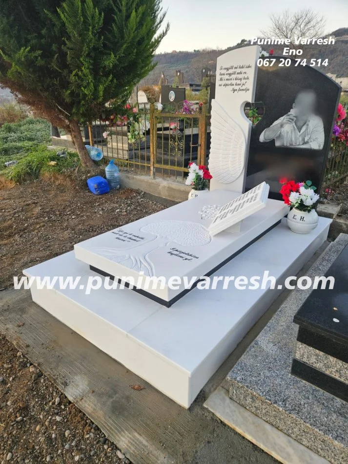 Tirane, ofroj Varr Mermeri I Bardhe Thassos 10 cm trashesi - Krahe engjelli + Zemer