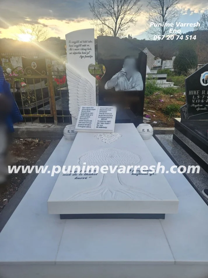 Tirane, ofroj Varr Mermeri I Bardhe Thassos 10 cm trashesi - Krahe engjelli + Zemer