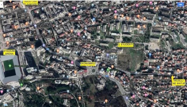 Tirane: Shitet Truall për ndertim siperfaqe 250m², Cmimi 350 euro €/m², në zonën e Vilave Gjermane / mbi fushat e Qytetit Studenti, Rruga .Gramoz Pashko, mbi Fak. Ekonomik / isht-Terminali Elbasanit,1.5 km / 15-min këmb Ura/Unaza rr. Elbasanit, Tirane