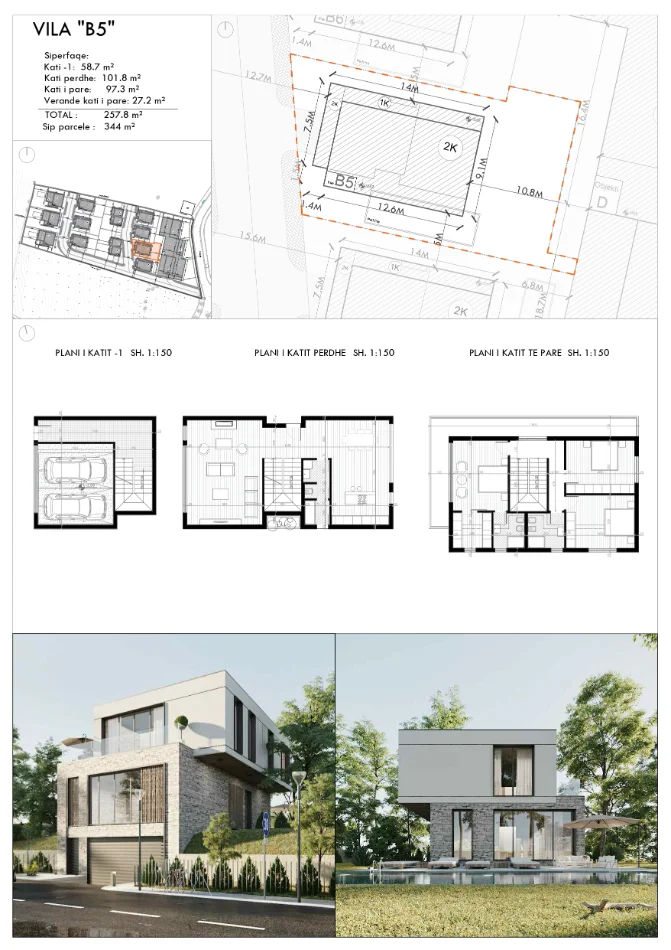 Tirane, shitet nga Pronari, pa-komision Vile Kati 0, 257 m² (NDERROHET ME DYQAN BRENDA UNAZES SE VOGEL VILE TEK LAKESIDE RESIDENC NE FARKE)