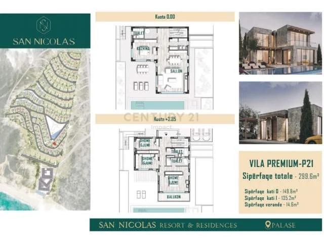 Vlore, shes Vile ne plazh 4+1+BLK Kati 2, 600 m² 1.400.000 Euro (San Nicolas, Palase, Dhermi)