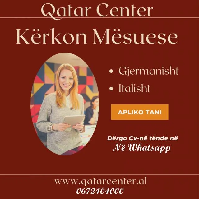 Tirane, njoftim gjermanisht Mesues/e per Gjermane dhe Italiane