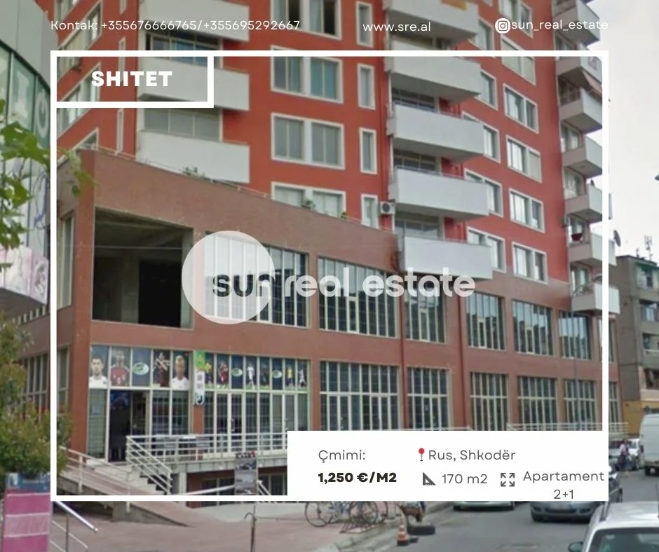Shkoder, shitet apartament 2+1+Ballkon Kati 2, 170 m² (RUS)