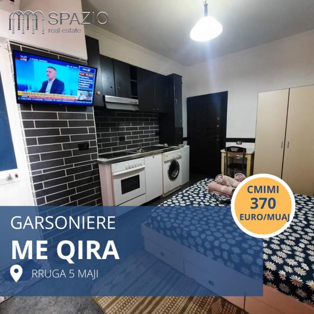 Tirane, jepet me qera apartament 1+1 Kati 2, 39 m² 370 Euro (Rruga ''5 Maji'')