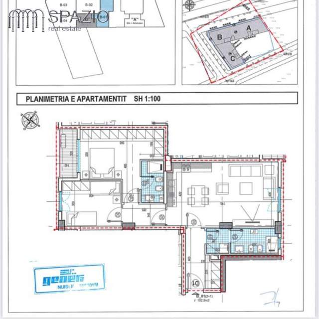 Tirane, shitet apartament 2+1+BLK Kati 10, 119 m² 1.200 Euro (Rruga ''Jordan Misja'')