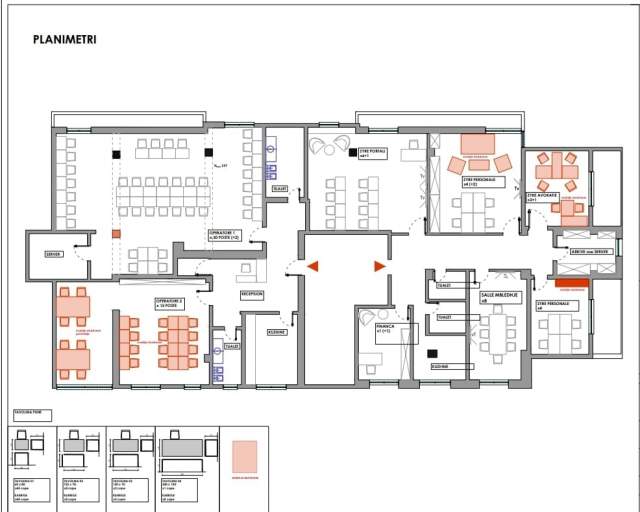 Tirane, jepet me qera zyre Kati 1, 514 m² 5.400 Euro (Rruga Nikolla Tupe)