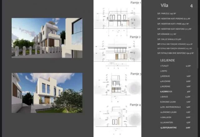 Tirane, shes Vile 3+1 Kati 2, 195 m² 490,000 Euro (Rr. Hiqmet Buzi (Liq. i Thate))