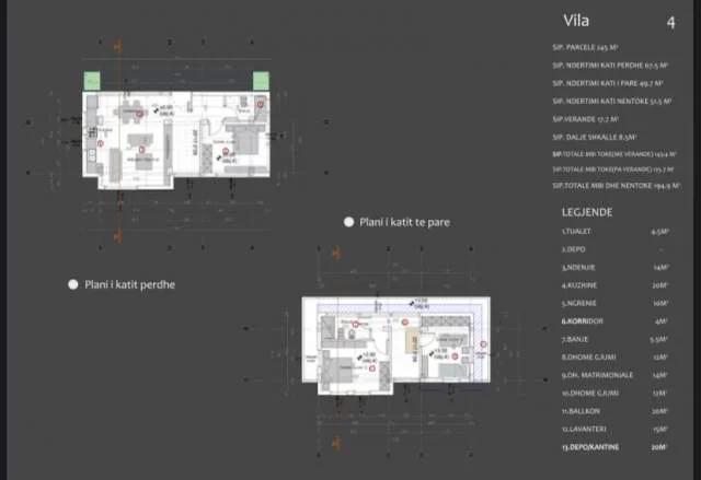Tirane, shes Vile 3+1 Kati 2, 195 m² 490,000 Euro (Rr. Hiqmet Buzi (Liq. i Thate))