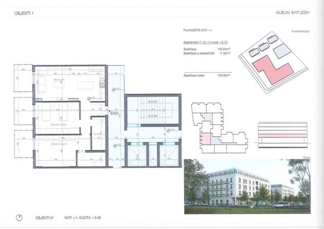 Tirane, shes apartament 3+1 Kati 3, 151 m² 0 Euro (Sauk)
