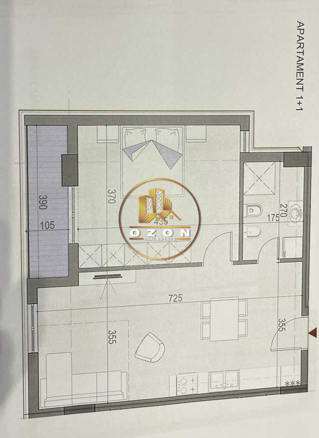 Tirane, shitet apartament 1+1+BLK Kati 4, 70 m² 54.366 Euro (Autostrada Tirane-Durres)