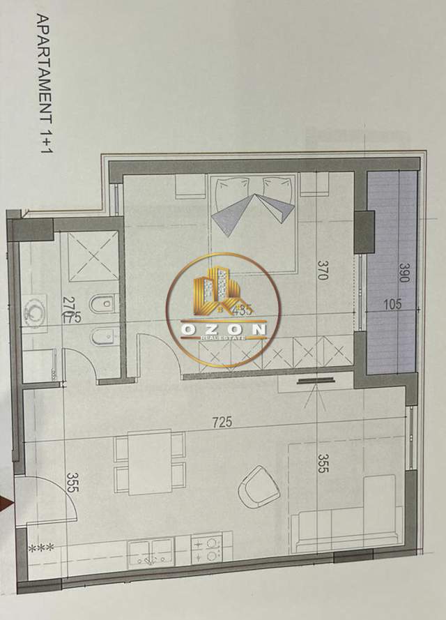 Tirane, shitet apartament 1+1+BLK Kati 4, 70 m² 54.366 Euro (Autostrada Tirane-Durres)