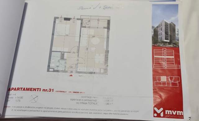 Tirane, shitet apartament 1+1+BLK Kati 4, 69 m² 84.000 Euro (Abedin Rexha)