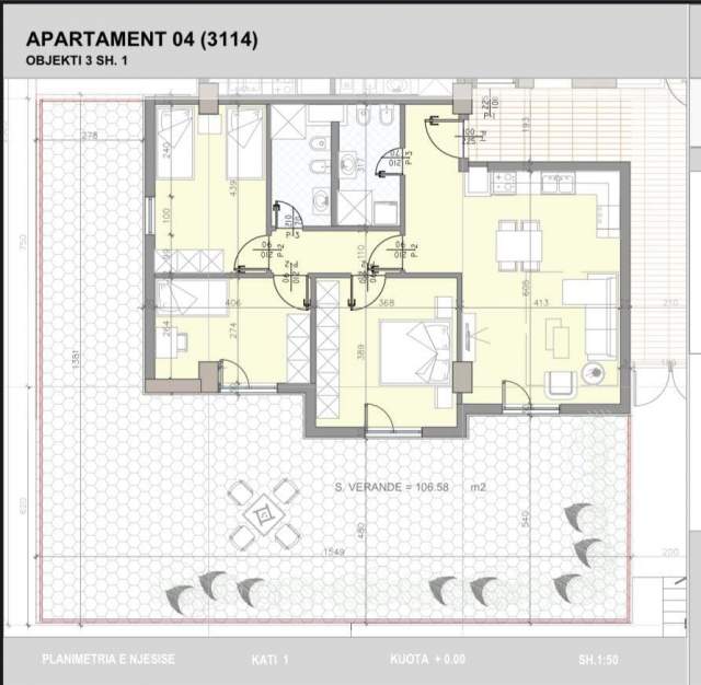 Tirane, shitet apartament 3+1+A+BLK Kati 1, 218 m² 115.000 Euro (Univers City)