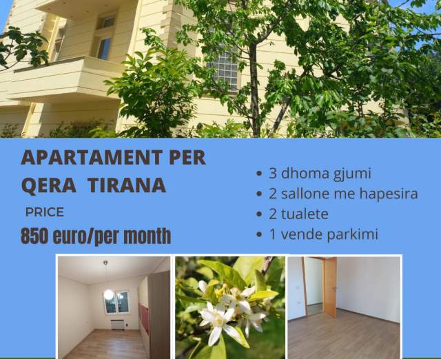 Tirane, jepet me qera apartament 3+1+A+BLK Kati 1, 184 m² 850 Euro (Bilal sina)