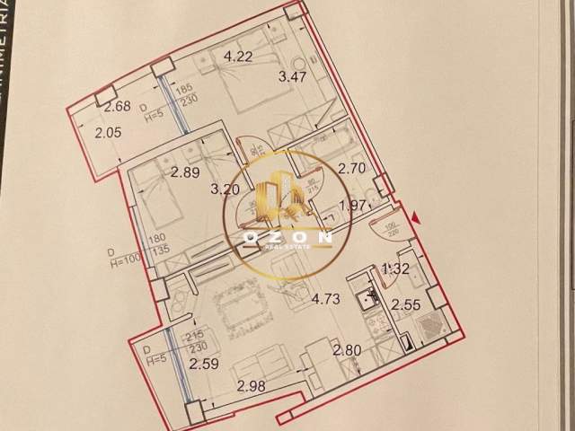 Tirane, shitet apartament 2+1 Kati 1, 112 m² 1.000 Euro/m2 (Linze)