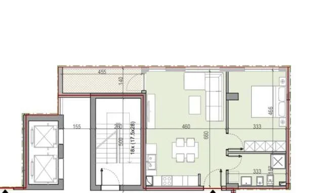 Tirane, shes apartament 1+1+BLK Kati 5, 77 m² 96.200 Euro (ish Fusha Aviacionit)