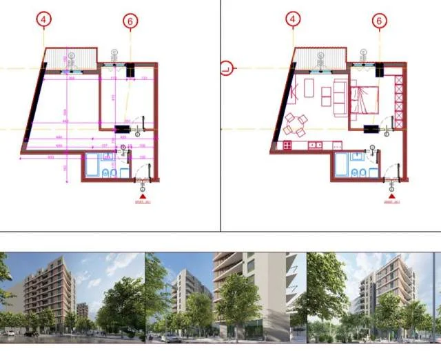 Tirane, shitet apartament 1+1 Kati 3, 695 m² 73.000 Euro (Rruga Teodor Keko)