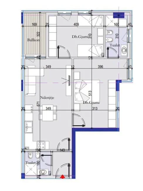 Tirane, shitet apartament 2+1 Kati 2, 96 m² 96.000 Euro (Perballe Casa Italia)
