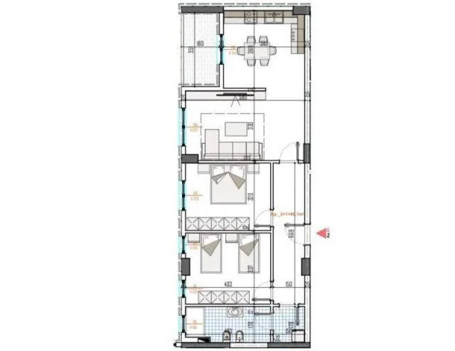 Tirane, shitet apartament 2+1 Kati 2, 109 m² 920 Euro/m2 (UNAZA E MADHE)