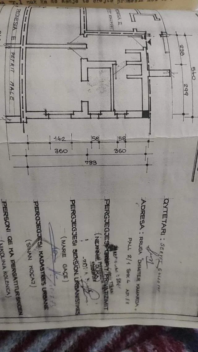 Tirane, shitet apartament 1+1 Kati 5, 56 m² 72.000 Euro (DHIMITER KAMARDA)