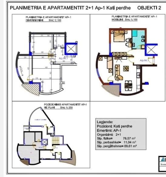 Tirane, jepet me qera apartament 2+1 Kati 0, 450 € 