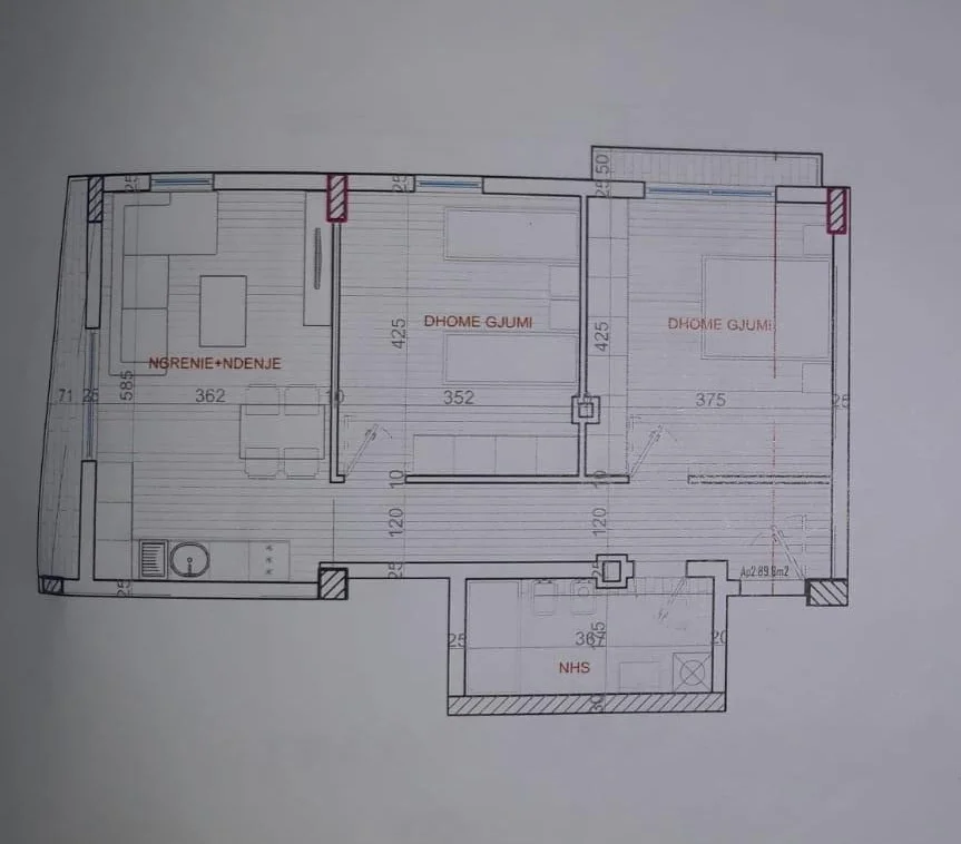 🏙APARTAMENT  2+1 NE SHITJE TE xhamlliku