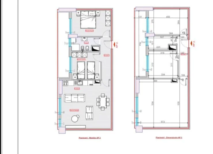 APARTAMENT 2+1 TE STACIONI I TRENIT