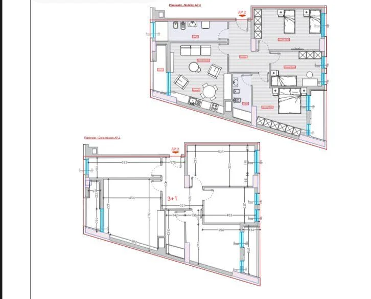 APARTAMENT 3+1 TE STACIONI I TRENIT