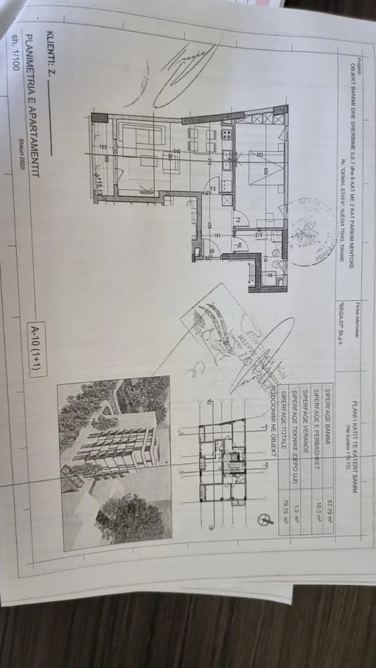 APARTAMENT 1+1 NE SHITJE TE SHKOLLA E KUQE
