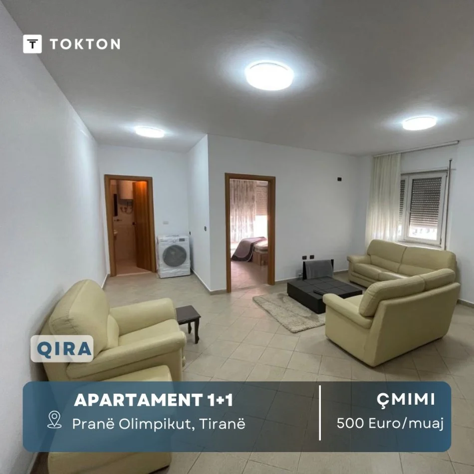 Tirane, jepet me qera 1+1 Kati 3, 72 m² 500 €  Rruga, Muharrem butko .