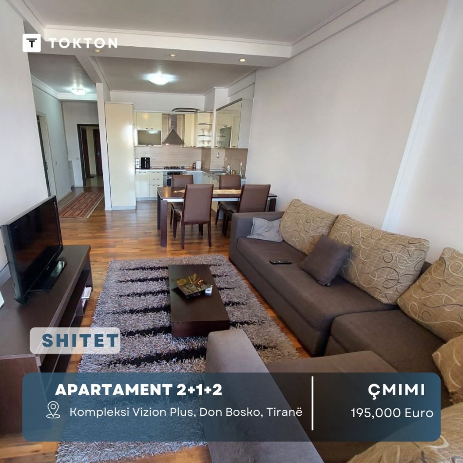 Shitet, Apartament 2+1+2 📍Kompleksi Vizion Plus, Tiranë