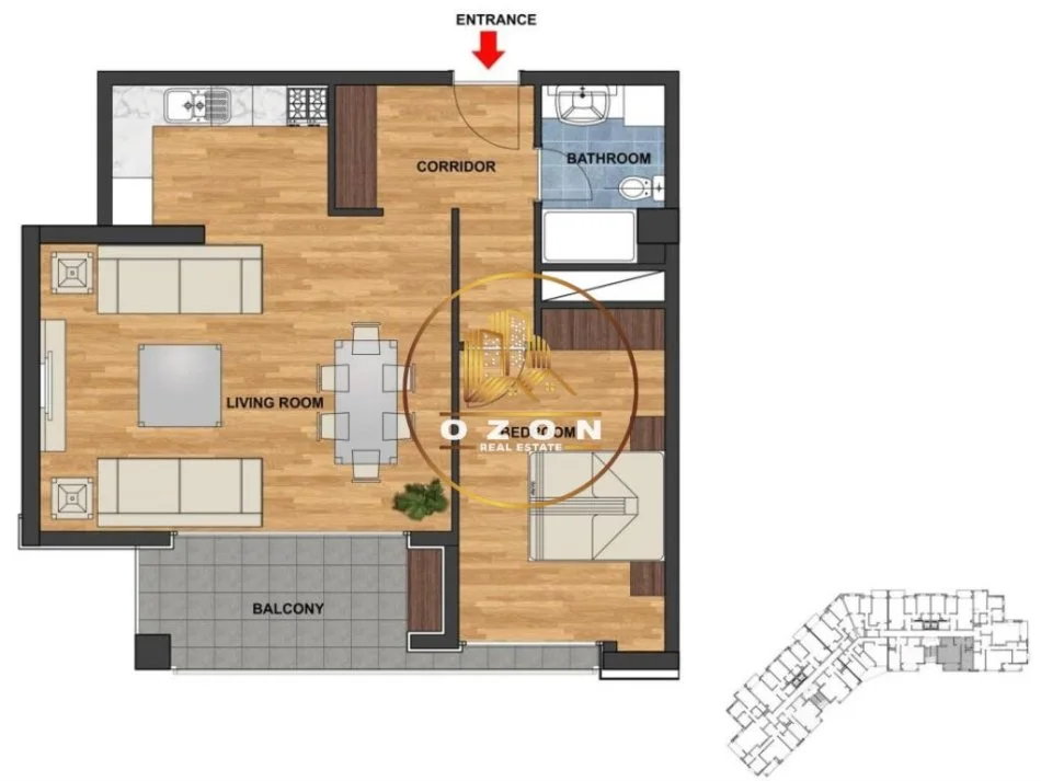 Shitet Apartament 1+1 tek Palladium Residences!
