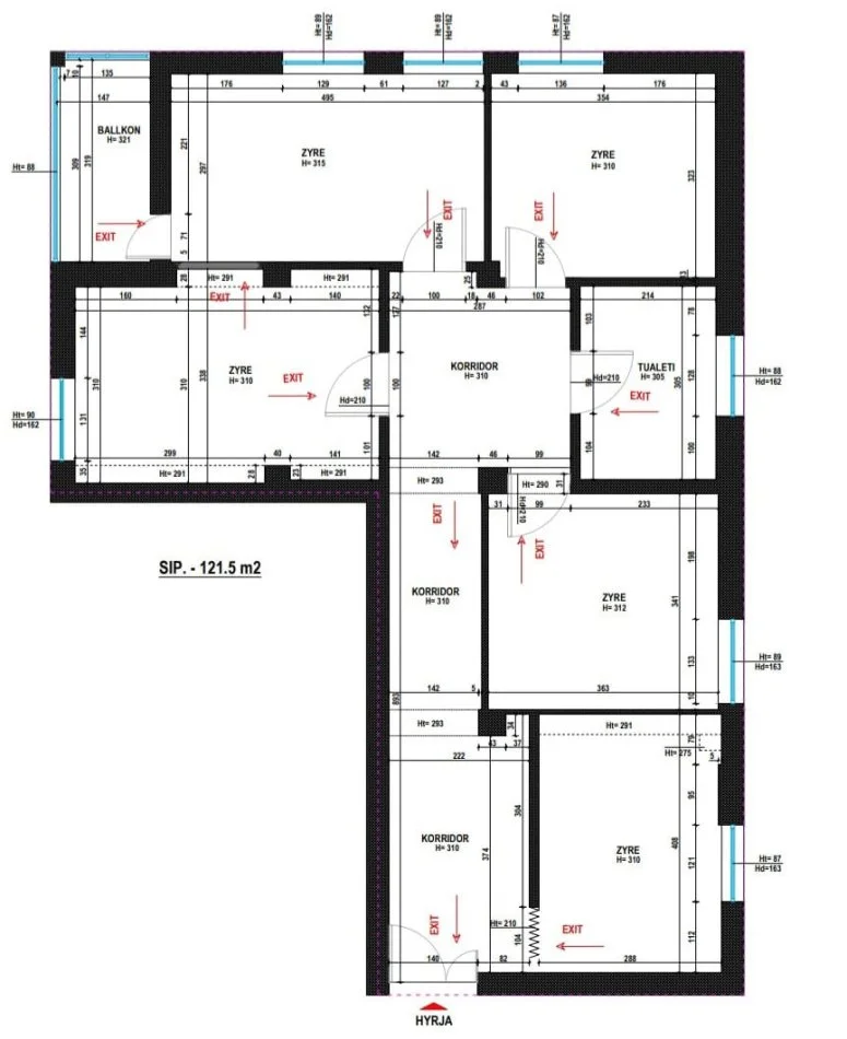 Tirane, jepet me qera ambjent biznesi Kati 1, 121 m² 1.400 € (Bllok)